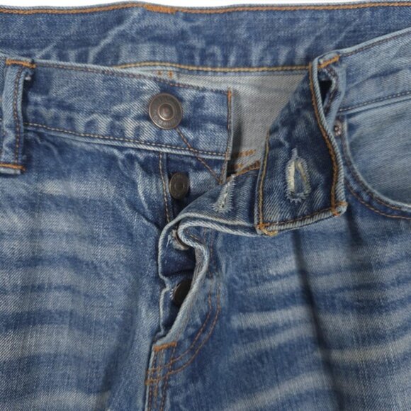 Abercrombie & Fitch Men’s Distressed Straight Jeans Button Fly Cotton Size 34x34 - Picture 8 of 13